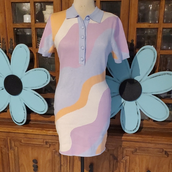 Steve Madden Dresses & Skirts - Colorful Abstract Polo Dress